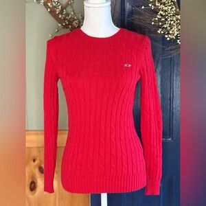 Vineyard Vines Vibrant Red Knit Sweater